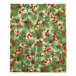 Evergreen and Berries White Guest Towels - includes 15 Guest Towels
