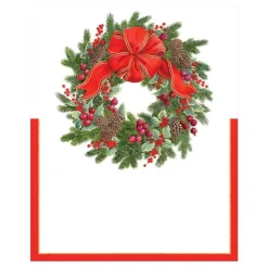 Evergreen Wreath Place Cards Die Cut Package 8 In