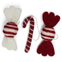 Felt Mixed Candy Ornaments - Set of Six