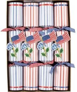 Flags And Hydrangeas Eday Crackers-10 Inch Long/8In