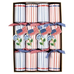 Flags And Hydrangeas Eday Crackers-10 Inch Long/8In