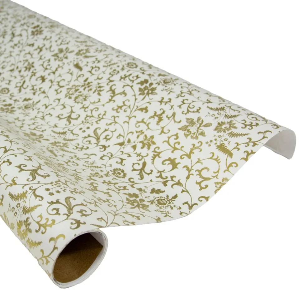Flora Scrollwork Gift Wrap - One 30" X 8' Roll