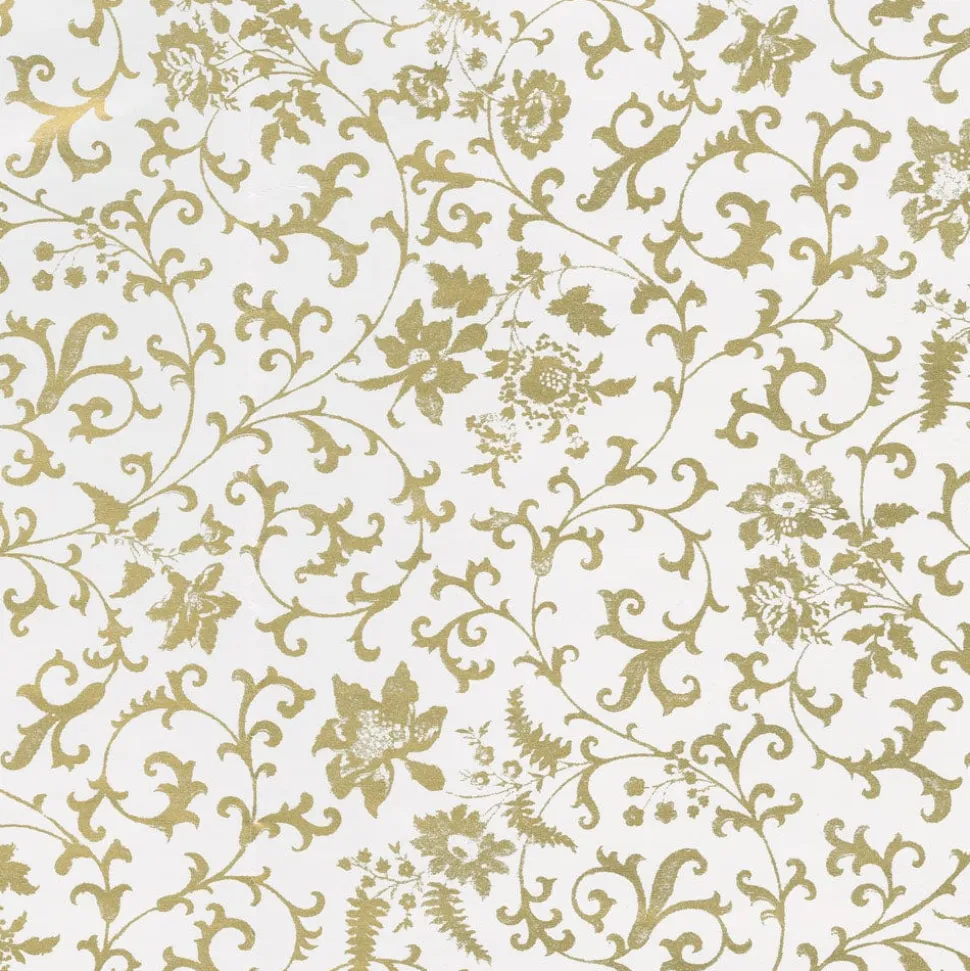 Flora Scrollwork Gift Wrap - One 30" X 8' Roll