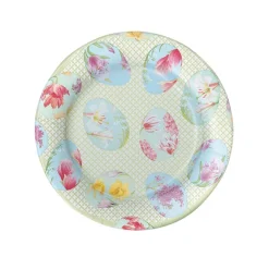 Floral Decorated Eggs Paper Salad & Dessert Plates - 8 Per Package