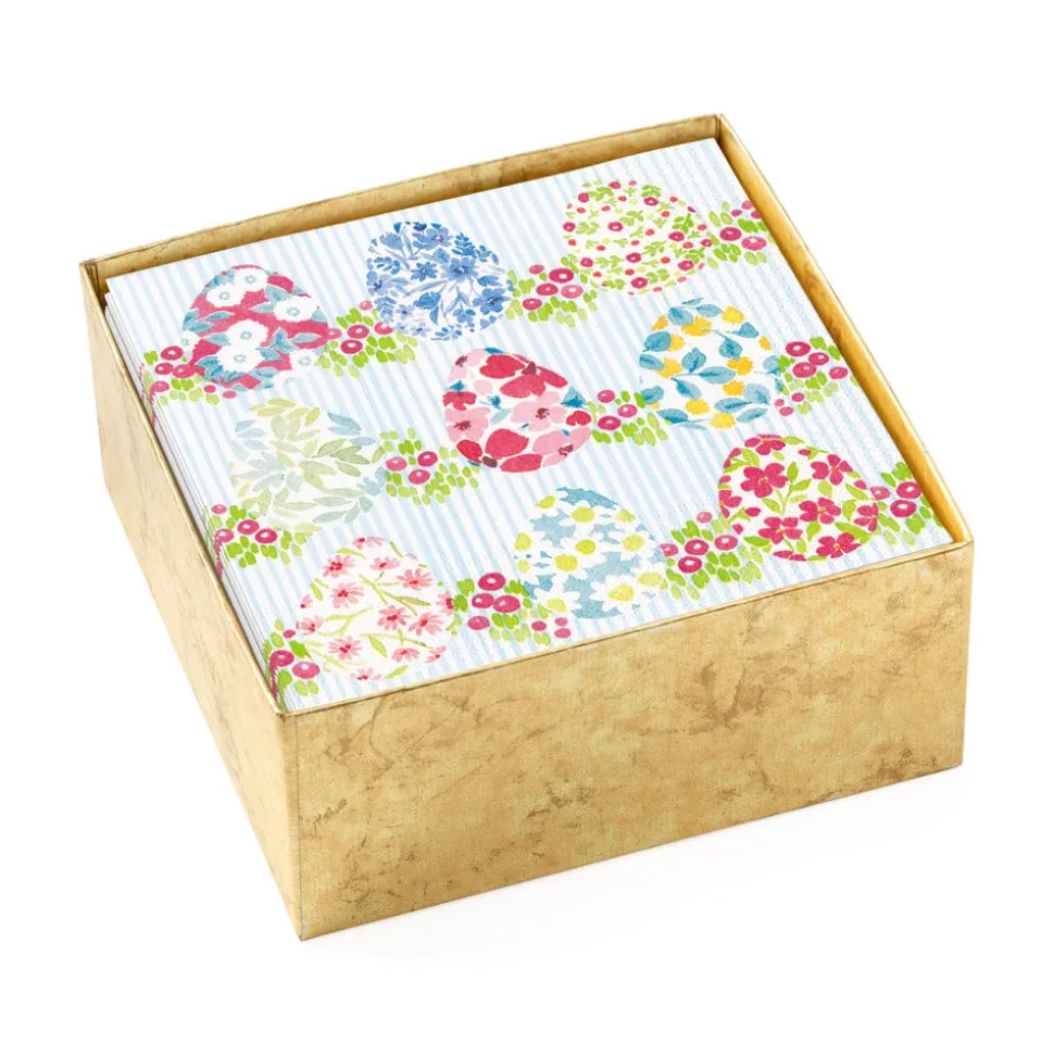 Floral Easter Eggs Boxed Paper Cocktail Napkins - 40 Per Box