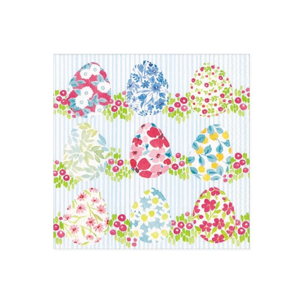 Floral Easter Eggs Paper Cocktail Napkins - 20 Per Package