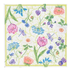 Floral Majolica Cocktail Napkins - 20 Per Package