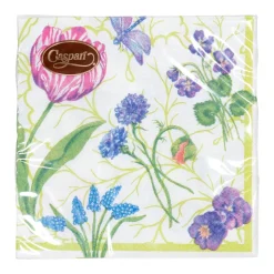 Floral Majolica Cocktail Napkins - 20 Per Package