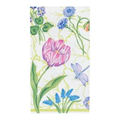 Floral Majolica Guest Towel Napkins - 15 Per Package