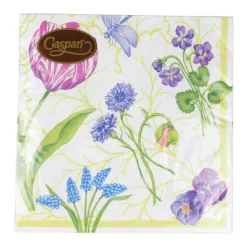 Floral Majolica Luncheon Napkins - 20 Per Package