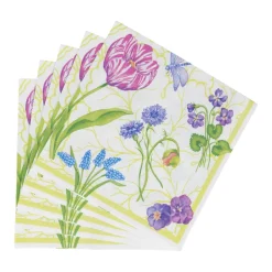 Floral Majolica Luncheon Napkins - 20 Per Package
