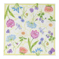 Floral Majolica Luncheon Napkins - 20 Per Package