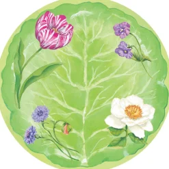 Floral Majolica Paper Dinner Plates - 8 Per Package