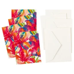 Floral Pop Gift Enclosure Cards - 4 Mini Cards & 4 Envelopes