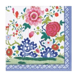 Floral Porcelain Luncheon Napkins - 20 Per Package