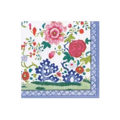 Floral Porcelain Paper Cocktail Napkins - 20 per Package