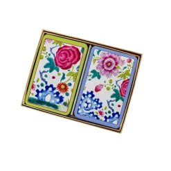 Floral Porcelain Playing Cards - 2 Decks Included