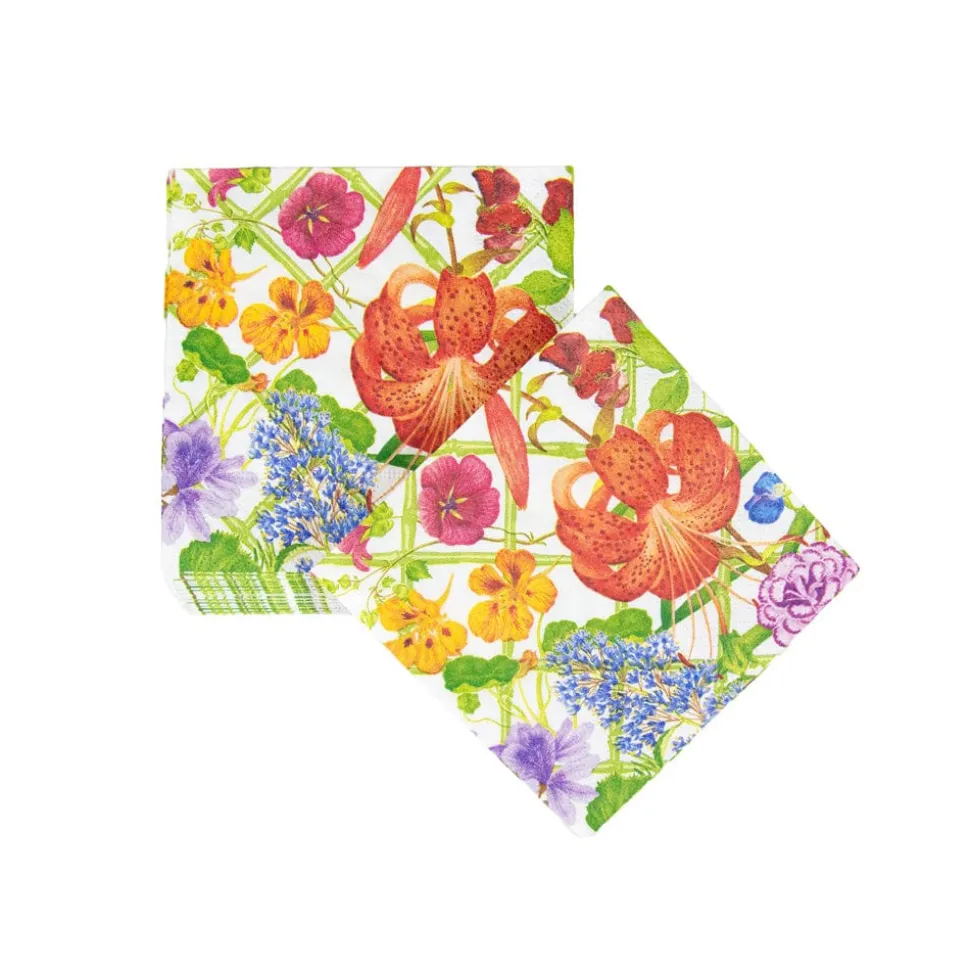 Floral Trellis Cocktail Napkins - 20 Per Package