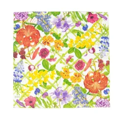 Floral Trellis Cocktail Napkins - 20 Per Package