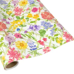 Floral Trellis Gift Wrap - 1 Continuous Roll of Wrapping Paper