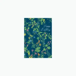 Floral Whimsy Birthday - Set Of Six Greeting Cards And Envelopes