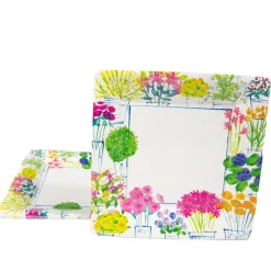 Flower Market Salad & Dessert Plates - 8 Per Package