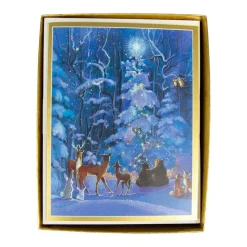 Forest Animals & Tree Boxed Christmas Cards - 15 Christmas Cards and Envelopes