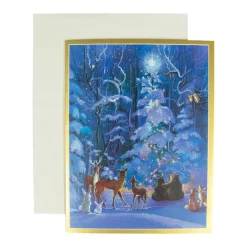 Forest Animals & Tree Boxed Christmas Cards - 15 Christmas Cards and Envelopes