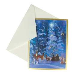 Forest Animals & Tree Boxed Christmas Cards - 15 Christmas Cards and Envelopes