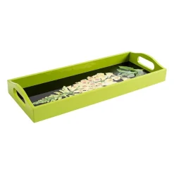 Foxglove Lacquer Bar Tray in Yellow & Black - 1 Each