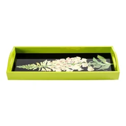 Foxglove Lacquer Bar Tray in Yellow & Black - 1 Each