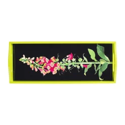 Foxglove Lacquer Bar Tray in Fuchsia & Black - 1 Each