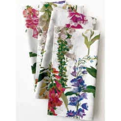 Foxgloves Cotton Dinner Napkins - Set of 4