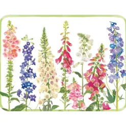 Foxgloves Rectangle Paper Placemats - 12 Per Package