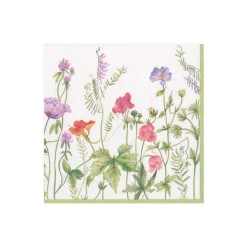 French Floral Paper Cocktail Napkins - 20 Per Package