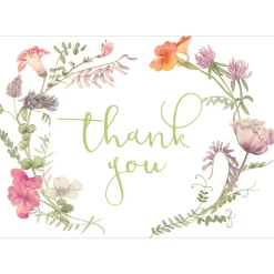 French Floral Thank You Notes - 8 Note Cards And Envelopes