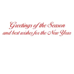 French Horn With Swag Large Boxed Christmas Cards - includes 15 cards & envelopes