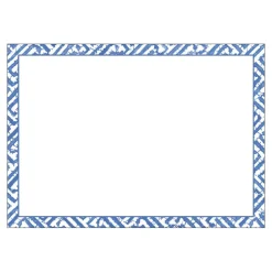 Fretwork Blue Correspondence Cards - 12 Per Package