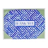 Fretwork Blue Thank You Notes - 8 Note Cards And Envelopes