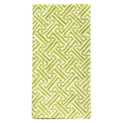 Fretwork Cloth Dinner Napkins in Green - Set of 4