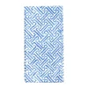 Fretwork Cotton Dinner Napkins in Blue & White - Set of 4