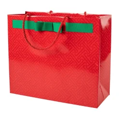 Fretwork Large Gift Bag in Red - 1 Each