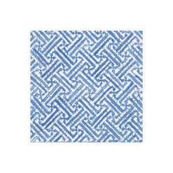 Fretwork Paper Cocktail Napkins in Blue - 20 Per Package