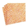 Fretwork Paper Cocktail Napkins in Orange - 20 Per Package