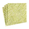 Fretwork Paper Cocktail Napkins in Moss Green - 20 Per Package