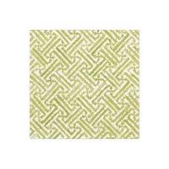 Fretwork Paper Cocktail Napkins in Moss Green - 20 Per Package