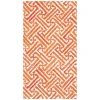 Fretwork Paper Guest Towel Napkins in Orange - 15 Per Package