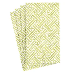 Fretwork Paper Guest Towel Napkins in Moss Green - 15 Per Package