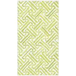 Fretwork Paper Guest Towel Napkins in Moss Green - 15 Per Package