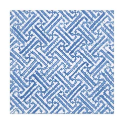 Fretwork Paper Luncheon Napkins in Blue - 20 Per Package